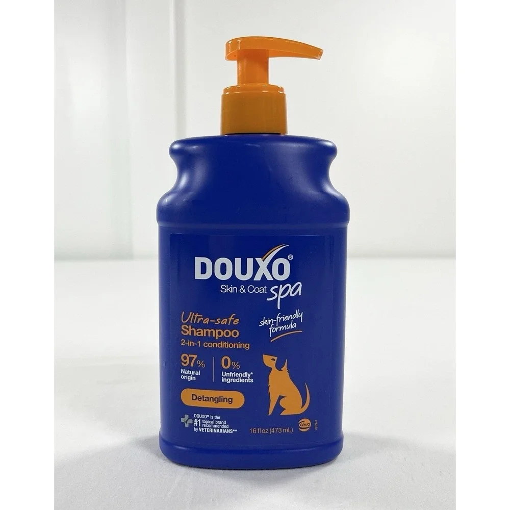 DOUXO Skin & Coat SPA Detangling 2 in 1 Conditioning Dog Shampoo 16oz New